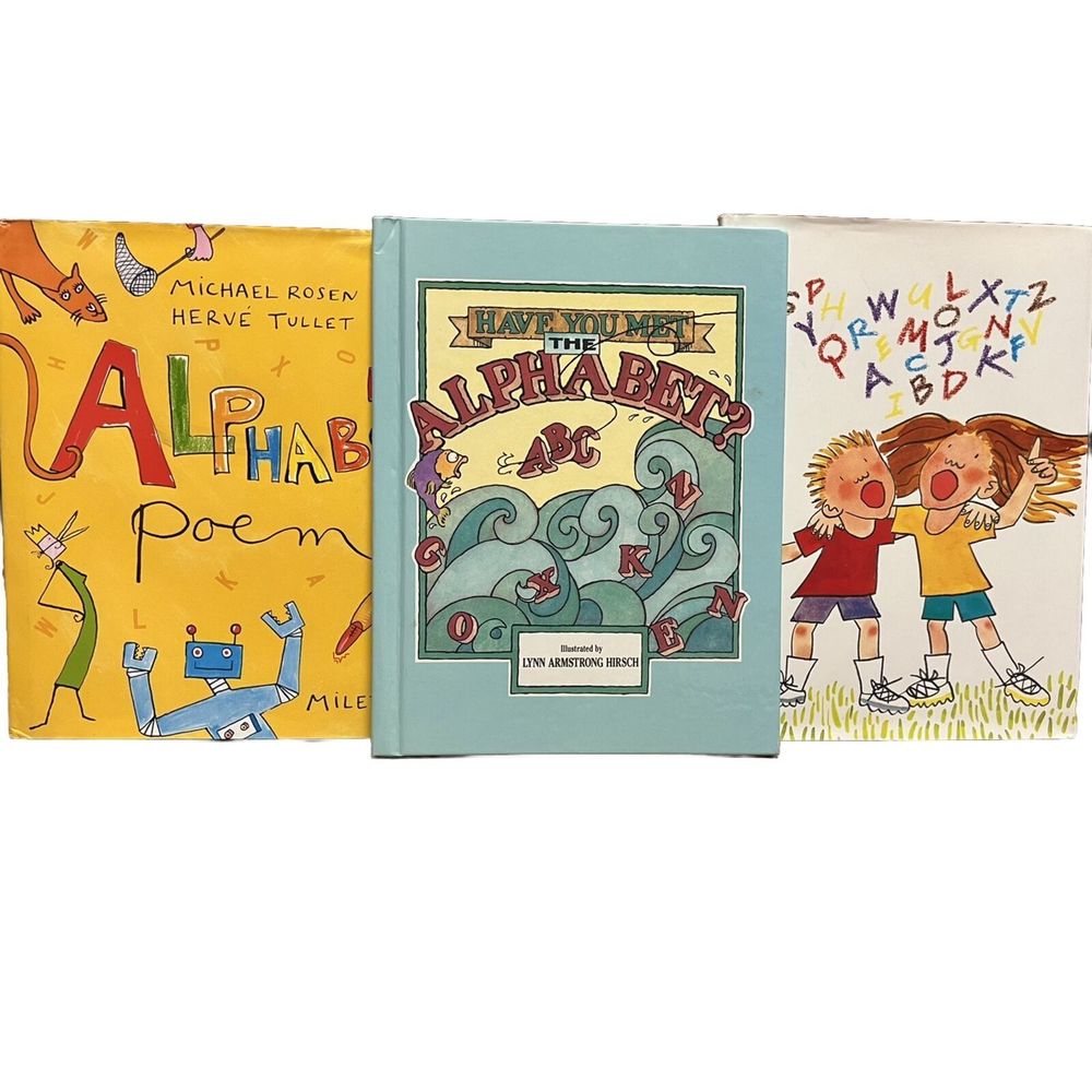 Lot Of 3 ABC Children’s Learning Books Have You Met The Alphabet, Alphabet Poems